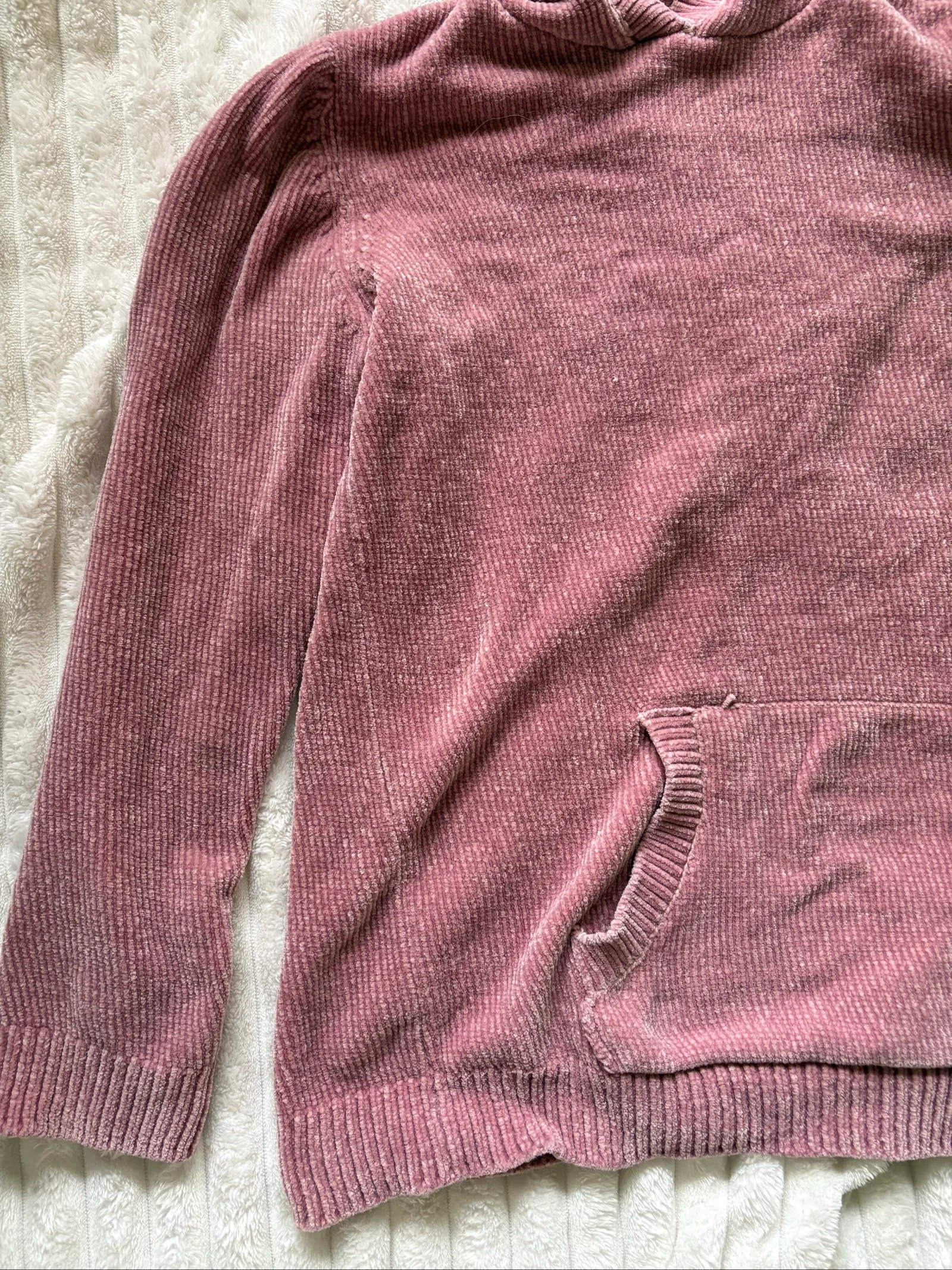 Old pink ribbed hoodie – photo 5